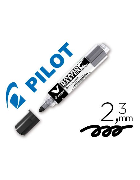 Rotulador Negro Pilot V Board Master Para Pizarra Blanca Tinta Liquida Trazo 2,3Mm